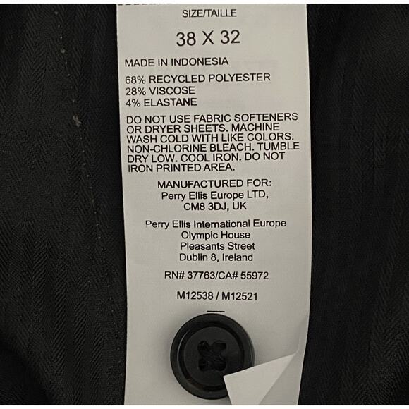 Perry Ellis Portfolio Men's 38x32 Dress Pants Modern Fit Stretch Dark Beige NEW - Picture 10 of 10